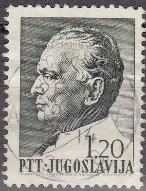 YUGOSLAVIA 1967 Scott 857 Sello Presidente Tito usado 