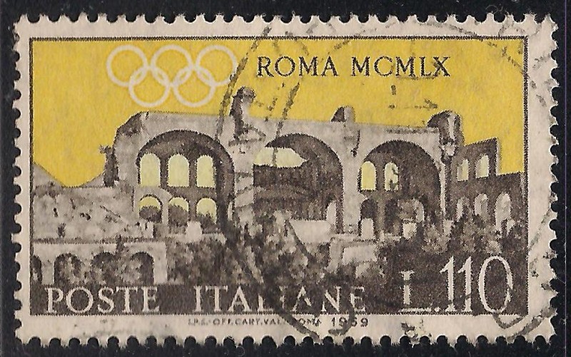 1960 Juegos Olímpicos de Roma: Ruinas de la Basílica de Massentius. 