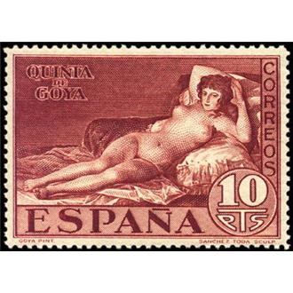 ESPAÑA 1930 515 Sello Nuevo Quinta de Goya en Expo de Sevilla La Maja Desnuda 