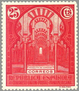 ESPAÑA 1931 607 Sello Nuevo III Congreso Union Postal Panamericana Mezquita de Cordoba