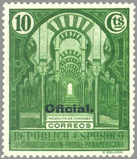 ESPAÑA 1931 621 Sello Nuevo III Congreso Union Postal Panamericana Mezquita de Cordoba OFICIAL