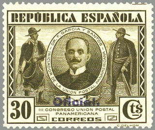 ESPAÑA 1931 624 Sello Nuevo III Congreso Union Postal Panamericana Dr. F. Garcia Santos OFICIAL