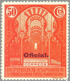 ESPAÑA 1931 626 Sello Nuevo III Congreso Union Postal Panamericana Mezquita de Cordoba OFICIAL