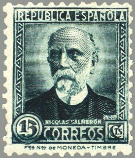 ESPAÑA 1932 665 Sello Nuevo Personajes Nicolás Salmeron (1838-1908)