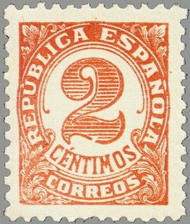 ESPAÑA 1933 678 Sello Nuevo Serie Cifras