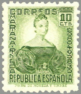 ESPAÑA 1934 682 Sello Nuevo Personajes Mariana Pineda (1804-1831)