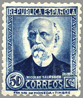 ESPAÑA 1935 688 Sello ** Personajes Nicolas Salmeron (1838-1908) Republica Española