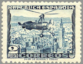 ESPAÑA 1935 689 Sello Nuevo Autogiro C-30 La Cierva