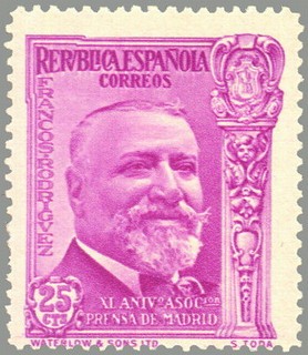 ESPAÑA 1935 701 Sello Nuevo XL Aniversario Asociación de la Prensa José Francisco Rodriguez