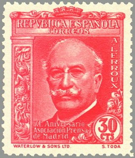 ESPAÑA 1935 702 Sello Nuevo XL Aniversario Asociación de la Prensa Alejandro Lerroux