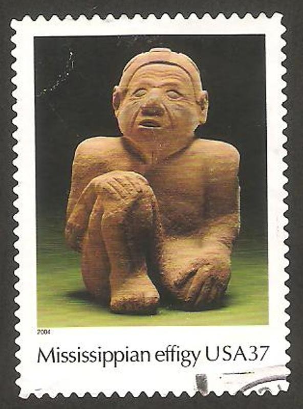 Arte indio americano, estatua de Mississipi
