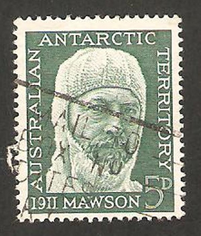 50 anivº de la expedición antártica australo-neo zelandesa, Sir Douglas Mawsan jefe de la expedición