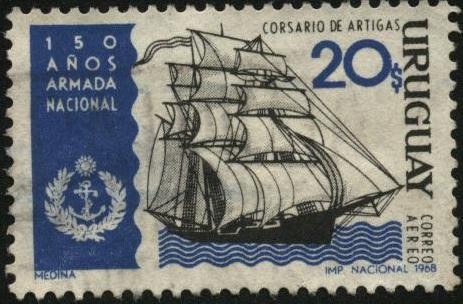 Goleta Corsario de Artigas, 150 años de la armada nacional.