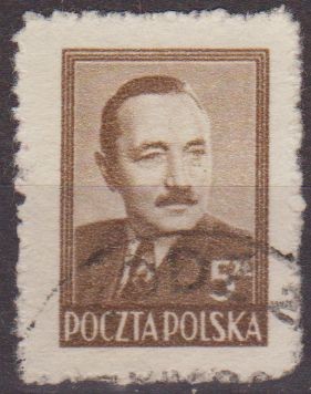 Polonia 1948 Scott 438 Sello Presidente Boleslaw Bierut Usado Polska Poland Polen Pologne