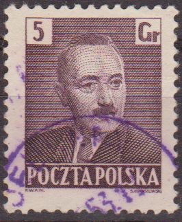 Polonia 1950 Scott 478 Sello Presidente Boleslaw Bierut Usado Polska Poland Polen Pologne 