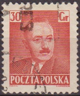 Polonia 1950 Scott 482A Sello Presidente Boleslaw Bierut Usado Polska Poland Polen Pologne 