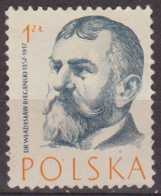 Polonia 1957 Scott 773 Sello Retratos Doctores Wladyslaw Bieganski Usado Polska Poland Polen Pologne