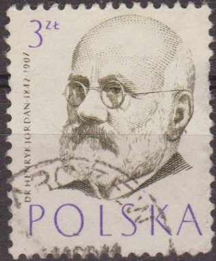 Polonia 1957 Scott 776 Sello Retratos Doctores Henryk Jordan Usado Polska Poland Polen Pologne 