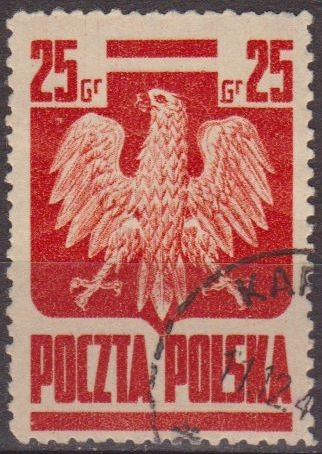 Polonia 1944 Scott 344 Sello Aguila Imperial Polaca Usado Polska Poland Polen Pologne