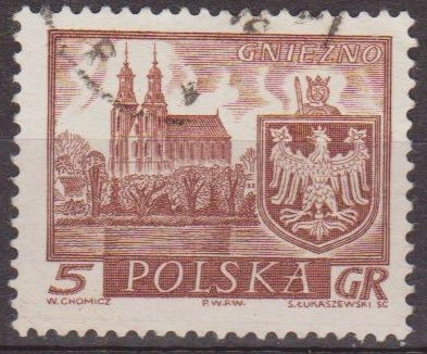 Polonia 1960 Scott 947 Sello Ciudades Historicas Gniezno Usado Polska Poland Polen Pologne 
