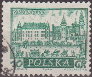 Polonia 1960 Scott 948 Sello Ciudades Historicas Krakow Crakovia Usado Polska Poland Polen Pologne 