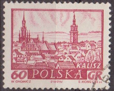 Polonia 1960 Scott 952 Sello Ciudades Historicas Kalisz Usado Polska Poland Polen Pologne 