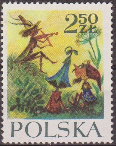 Polonia 1962 Scott 1109 Sello Nuevo Escena Cuento Orphan Mary and the Dwarfs by Maria Konopnicka La 