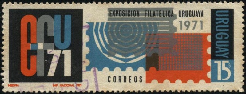 Exposición filatélica uruguaya año 1971.