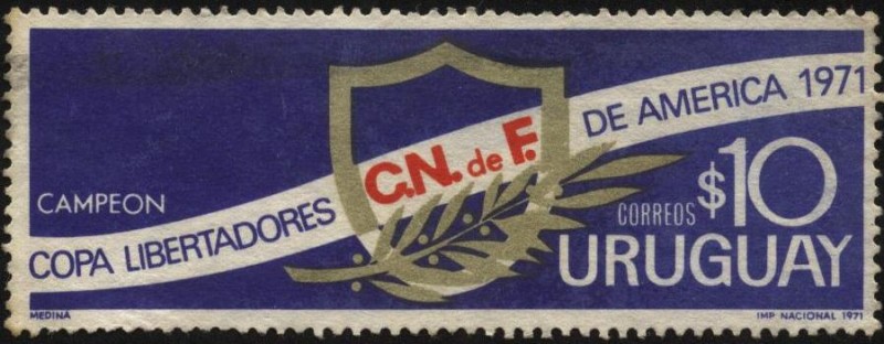 Club Nacional de Futbol. Campeón de la Copa Libertadores de América año 1971.