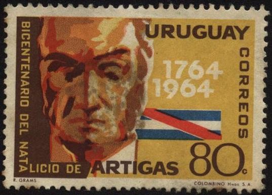 200 años del nacimiento del General Artigas. Bandera de Artigas. 