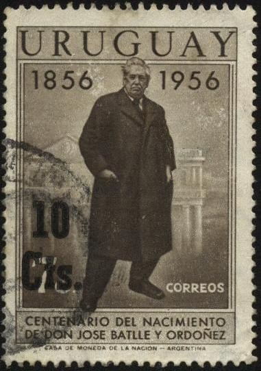 100 años del nacimiento de Don José Batlle y Ordoñez. Sobreimpreso