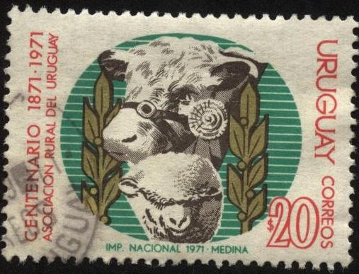 1971, 100 años de la Asociación Rural del Uruguay.