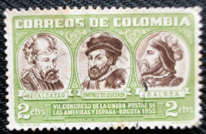 VII Congreso de la Union Postal de la Americas y España. Belalcazar, Jimenea de Quesada y Balboa