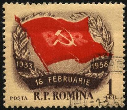 Bandera del partido comunista Rumano.
