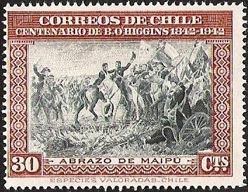 CENTENARIO DE BERNARDO OHIGGINS - ABRAZO DE MAIPU