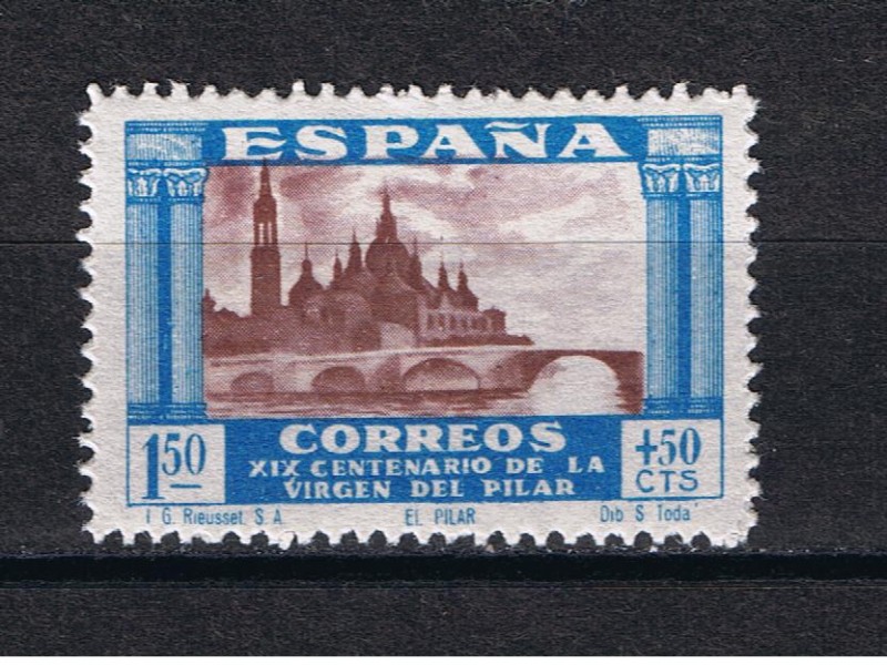 Edifil  899  XIX Cente. de la venida de la Virgen del Pilar a Zaragoza.  