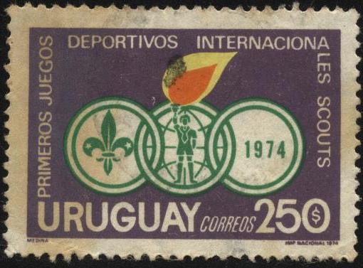 Primeros juegos deportivos internacionales scouts año 1974. 
