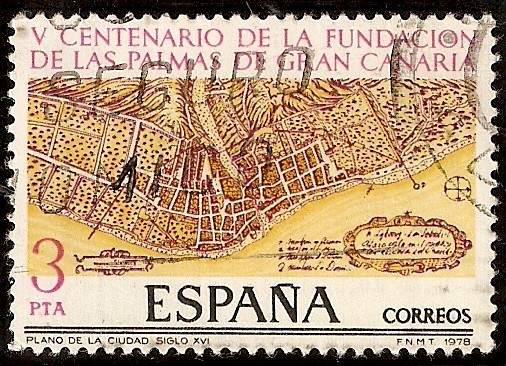 V Centenario de la Fundación de Las Palmas de Gran Canarias - Plano de la ciudad