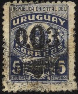 Sello de franquicia postal. 1943. 5 centésimos, sobretasa