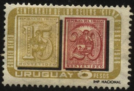 100 años de los sellos cifras en Uruguay. 