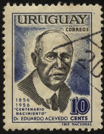 100 años del nacimiento del Dr. Eduardo Acevedo 1856 - 1948. Abogado, historiador y político. 