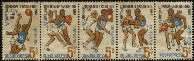 Serie del V Campeonato Mundial de Basquetbol de Uruguay año 1967. 