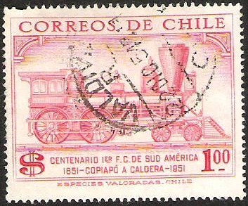 CENTENARIO 1ER FERROCARRIL DE SUD AMERICA - COPIAPO A CALDERA