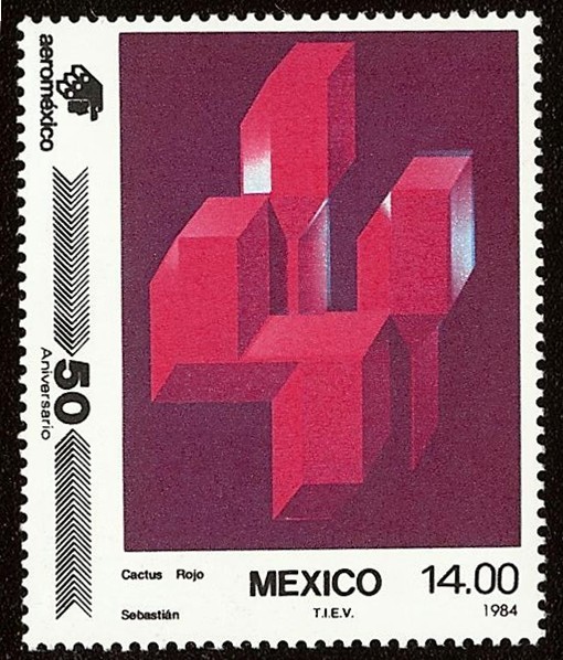 50 Aniversario de Aeroméxico - Cactus Rojo, por Sebastián 
