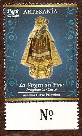 Artesanía Peruana - Imaginería-Cusco. La Virgen del Píno (Autor: Antonio Olave)