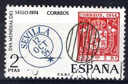 2179 Dia del sello. Parrilla y fechador de Sevilla.