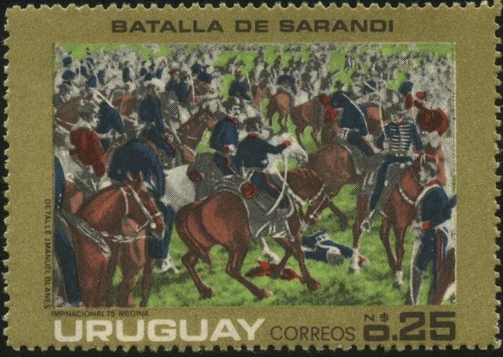 Batalla de Sarandí, triunfo del ejército Uruguayo el 12 de octubre de 1825 al mando del General Lava