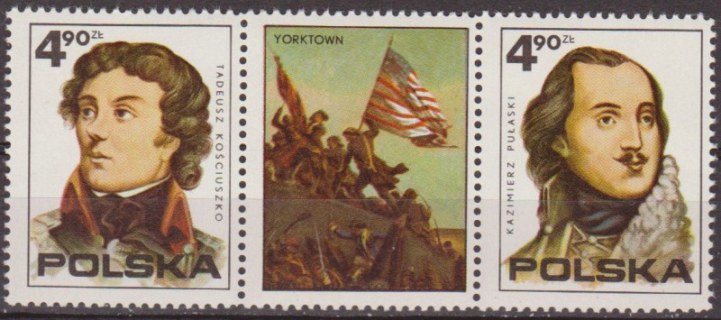 Polonia 1975 Scott 2122 Sellos Nuevos Guerra Independencia Americana George Washington 