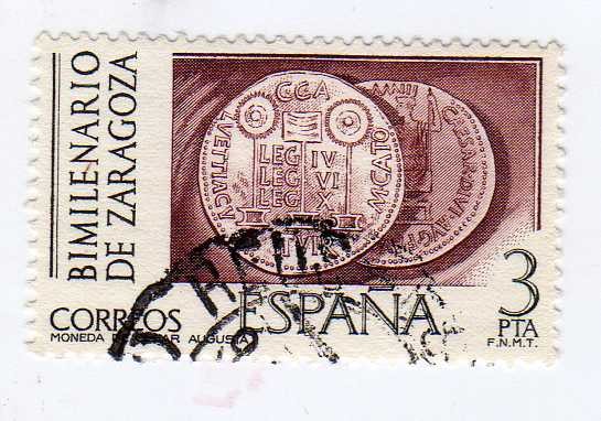 Bimilenario de Zaragoza. Moneda de Cesar Augusta