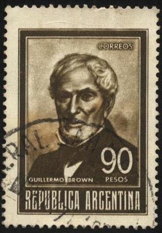 Guillermo Brown. 1777 – 1857. Primer almirante de la fuerza naval de la Argentina.